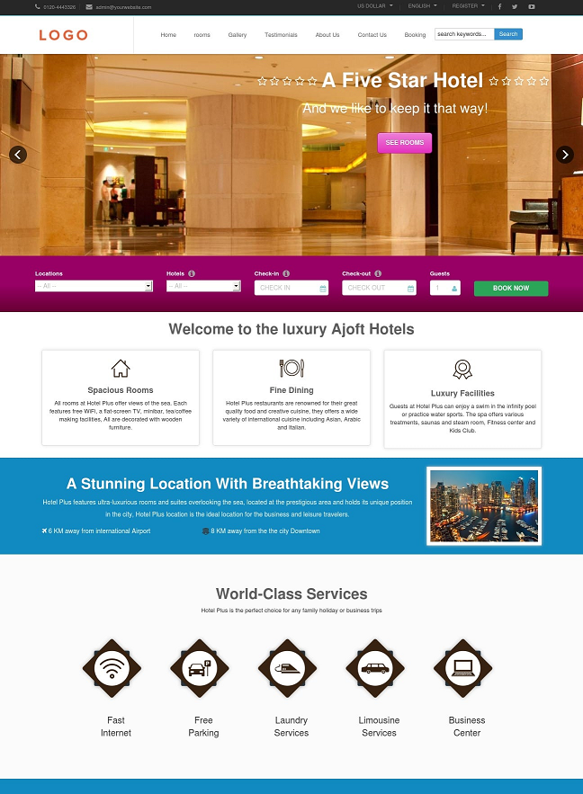 Hotelare is an advanced hotel management and reservation PHP portal script